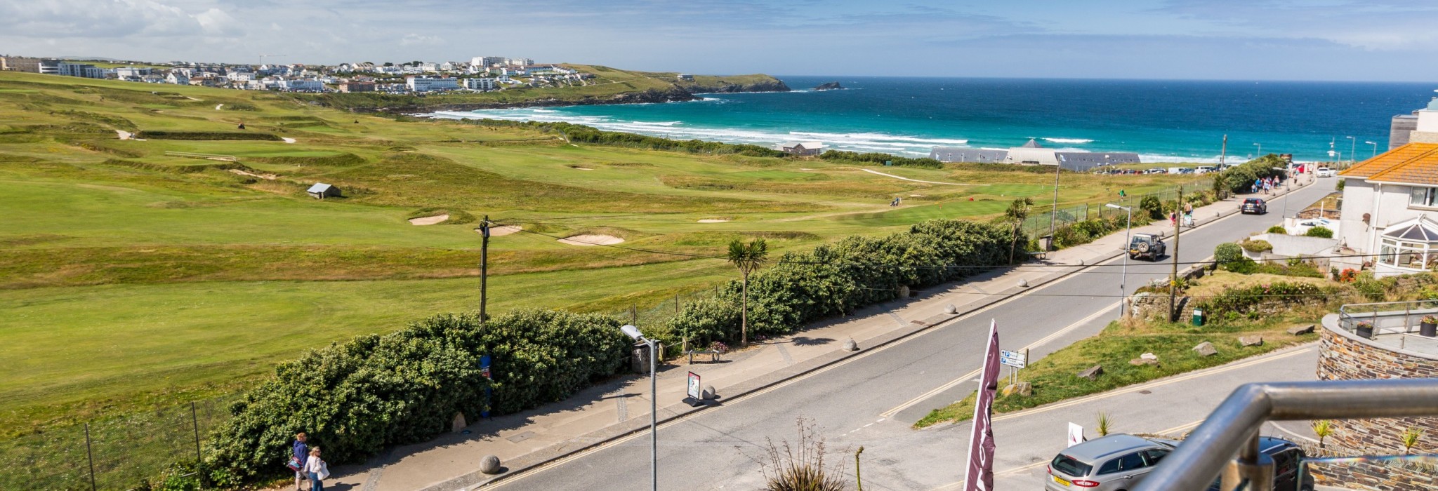Sea view from the dog friendly Carnmarth Hotel in Newquay, Cornwall