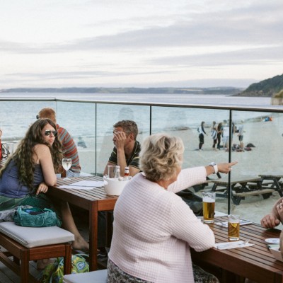 View from Gylly Beach Cafe