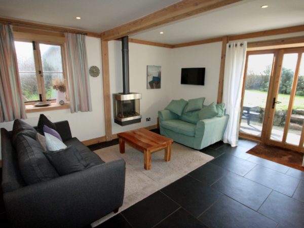 Highcliff Cottage living room - dog friendly cottage in Cornwall