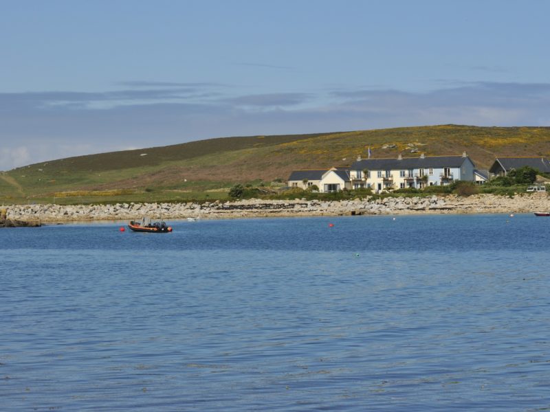 View from Hell Bay Hotel on Bryher in the Isles of Scilly