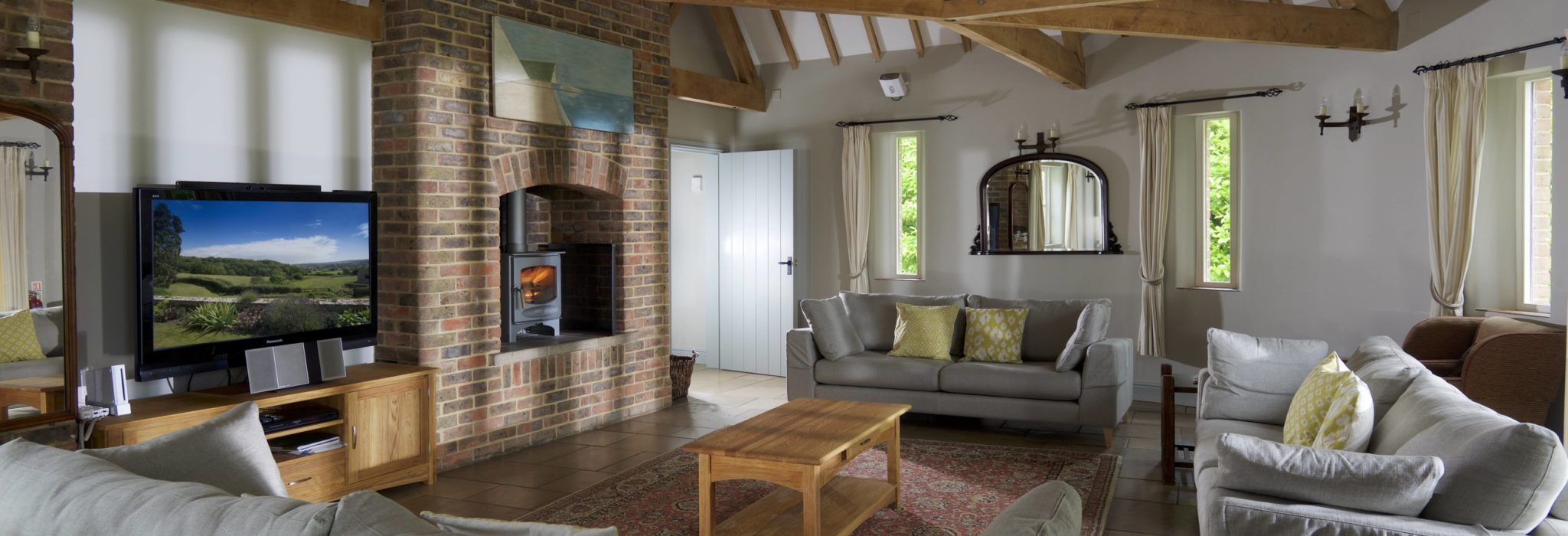 Living room in one of the cottages at Greenwood Grange