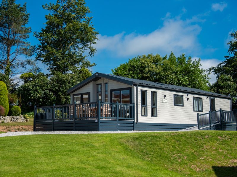 Dog-friendly holiday lodge with decking at Heligan Caravan and Camping Park, near Mevagissey